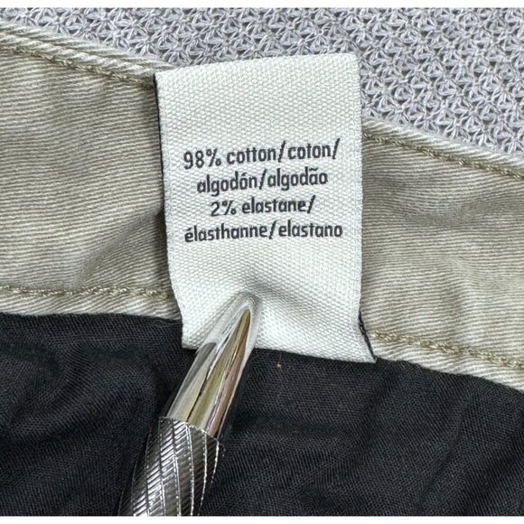 Calvin Klein Jeans Mens Khaki Dusty Green Denim Mid Rise Straight Leg Size 36X30 - Picture 6 of 14